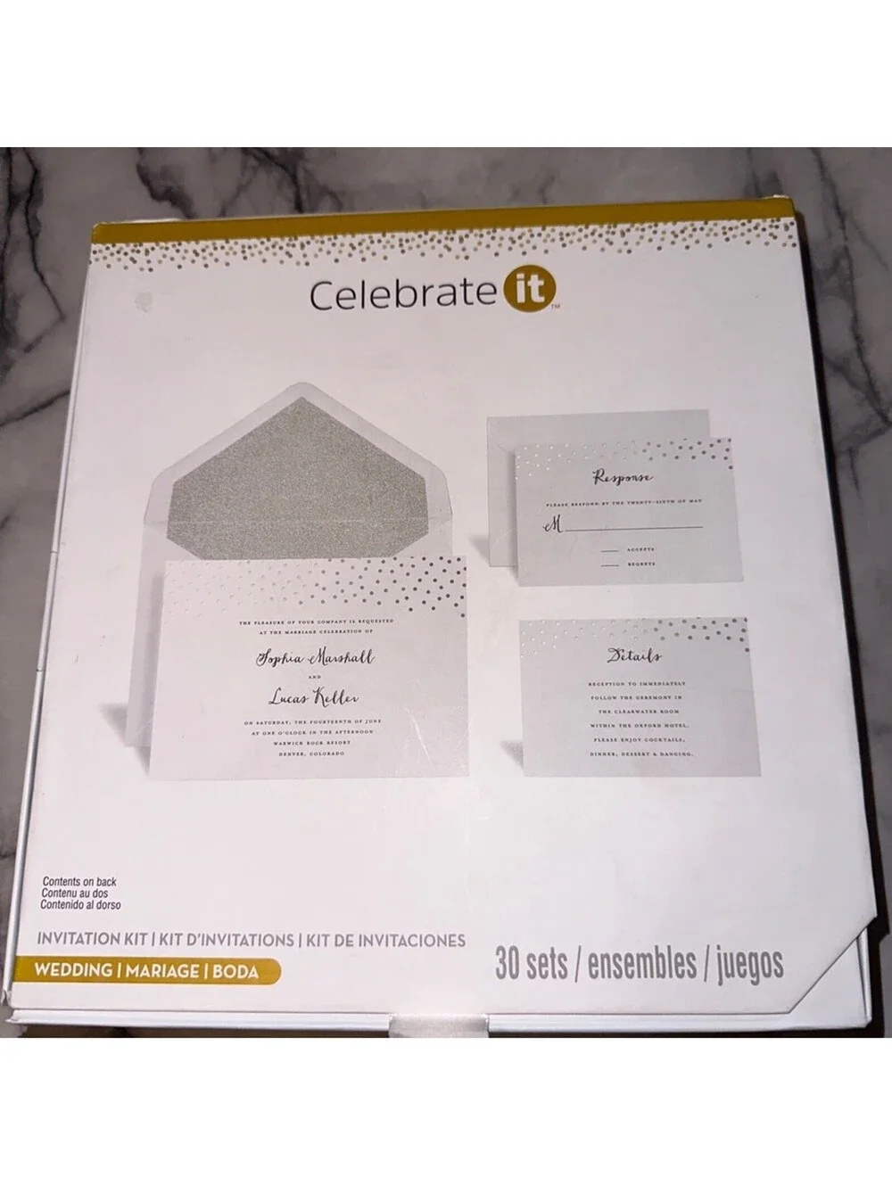NIB 30 Customizable Sets Wedding Invitation Printable 150 Pieces Envelopes RSVP